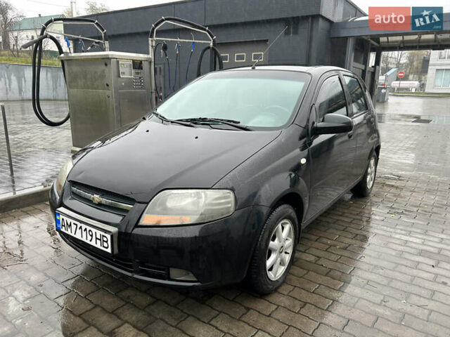 Черный Шевроле Авео, объемом двигателя 1.5 л и пробегом 203 тыс. км за 3000 $, фото 1 на Automoto.ua