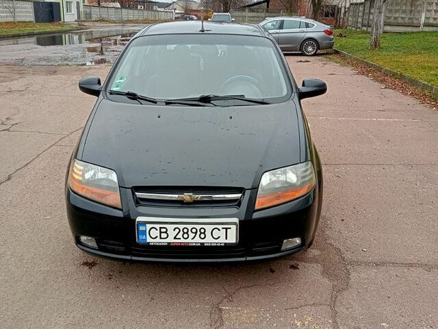 Черный Шевроле Калос, объемом двигателя 1.4 л и пробегом 209 тыс. км за 2600 $, фото 1 на Automoto.ua