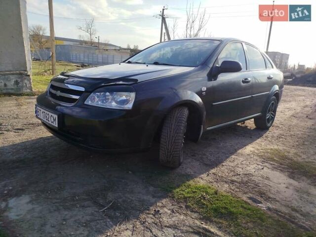 Черный Шевроле Лачетти, объемом двигателя 1.6 л и пробегом 217 тыс. км за 4500 $, фото 1 на Automoto.ua
