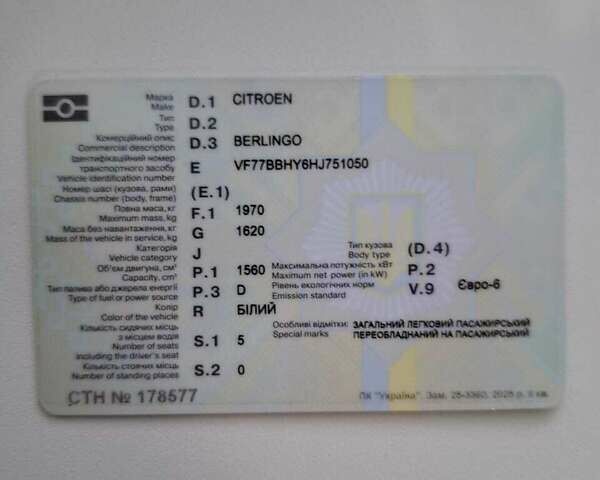 Белый Ситроен Берлинго, объемом двигателя 1.56 л и пробегом 90 тыс. км за 11500 $, фото 1 на Automoto.ua