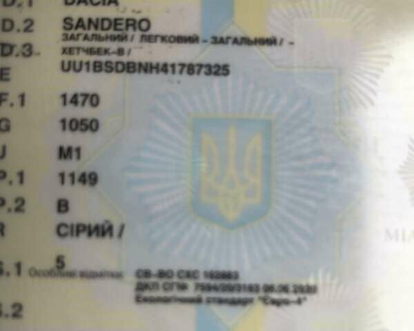 Сірий Дачія Sandero, об'ємом двигуна 1.15 л та пробігом 320 тис. км за 4000 $, фото 1 на Automoto.ua