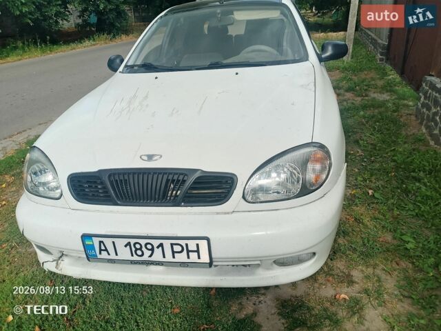 Белый Дэу Ланос, объемом двигателя 1.5 л и пробегом 245 тыс. км за 1600 $, фото 1 на Automoto.ua