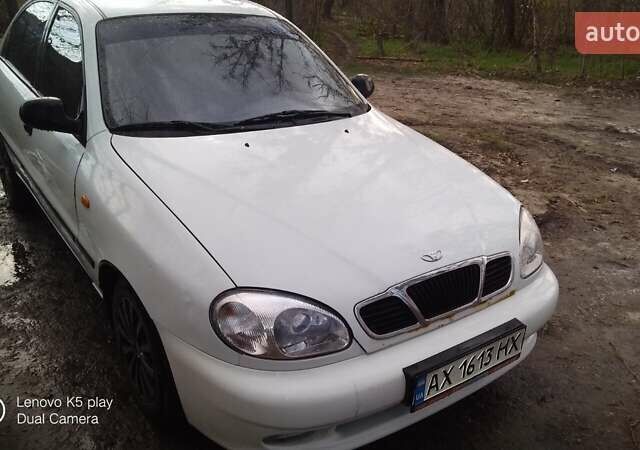 Белый Дэу Ланос, объемом двигателя 1.6 л и пробегом 160 тыс. км за 3000 $, фото 1 на Automoto.ua