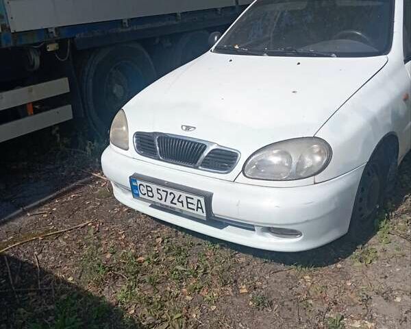 Белый Дэу Ланос, объемом двигателя 1.5 л и пробегом 215 тыс. км за 1400 $, фото 1 на Automoto.ua