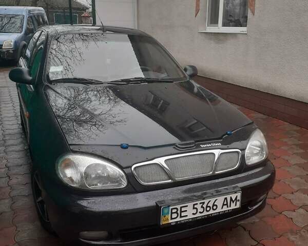 Черный Дэу Ланос, объемом двигателя 1.5 л и пробегом 94 тыс. км за 2800 $, фото 1 на Automoto.ua