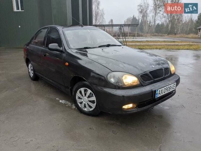 Черный Дэу Ланос, объемом двигателя 1.5 л и пробегом 210 тыс. км за 1600 $, фото 1 на Automoto.ua