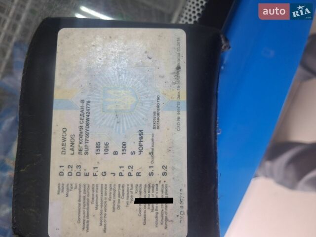 Черный Дэу Ланос, объемом двигателя 1.5 л и пробегом 450 тыс. км за 1500 $, фото 1 на Automoto.ua
