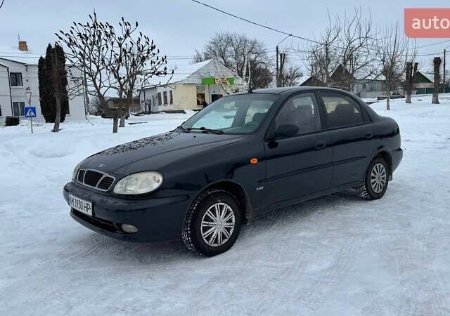 Черный Дэу Ланос, объемом двигателя 1.5 л и пробегом 210 тыс. км за 3200 $, фото 1 на Automoto.ua