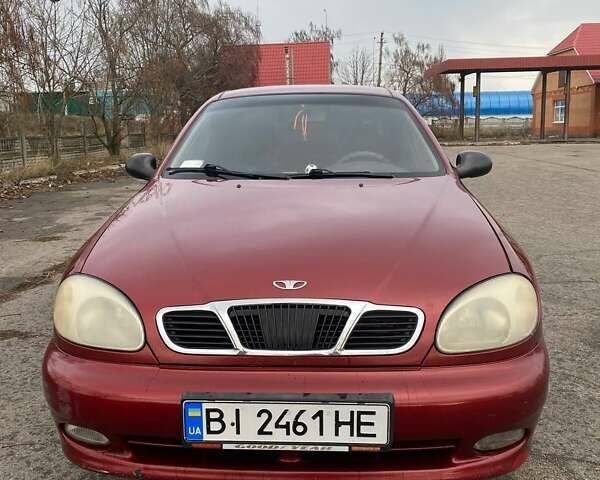 Красный Дэу Ланос, объемом двигателя 1.5 л и пробегом 272 тыс. км за 2400 $, фото 1 на Automoto.ua