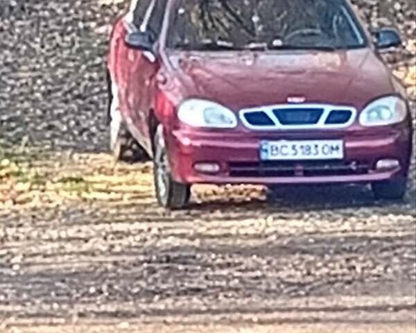 Красный Дэу Ланос, объемом двигателя 1.5 л и пробегом 174 тыс. км за 1750 $, фото 1 на Automoto.ua