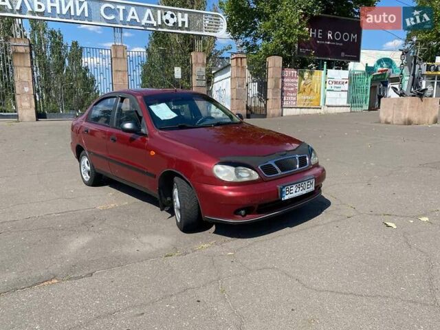 Красный Дэу Ланос, объемом двигателя 1.5 л и пробегом 200 тыс. км за 2400 $, фото 1 на Automoto.ua