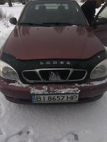 Красный Дэу Ланос, объемом двигателя 1.5 л и пробегом 205 тыс. км за 3000 $, фото 1 на Automoto.ua