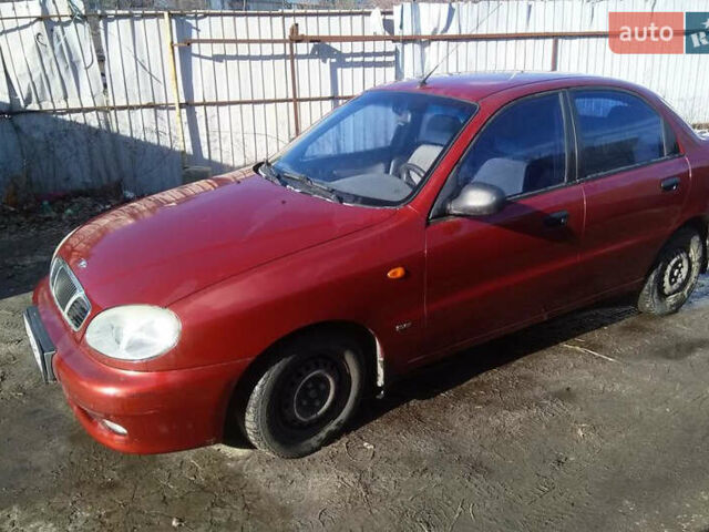 Красный Дэу Ланос, объемом двигателя 1.6 л и пробегом 150 тыс. км за 2500 $, фото 1 на Automoto.ua