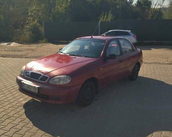 Красный Дэу Ланос, объемом двигателя 1.5 л и пробегом 191 тыс. км за 1300 $, фото 1 на Automoto.ua