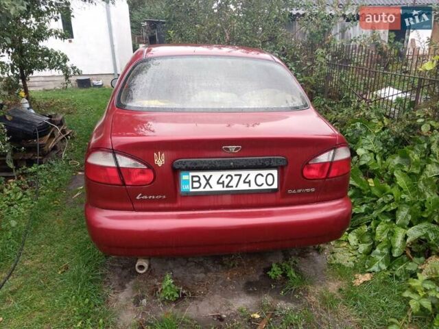 Красный Дэу Ланос, объемом двигателя 1.5 л и пробегом 152 тыс. км за 2182 $, фото 1 на Automoto.ua