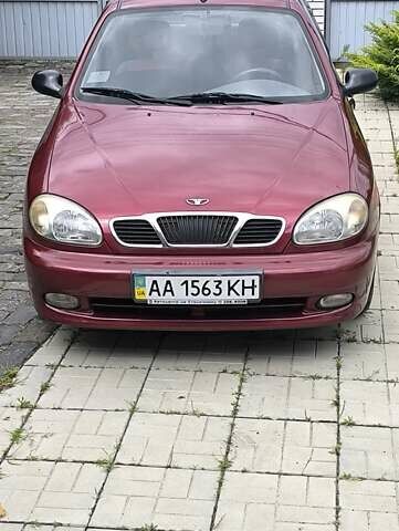 Красный Дэу Ланос, объемом двигателя 1.5 л и пробегом 128 тыс. км за 3550 $, фото 1 на Automoto.ua