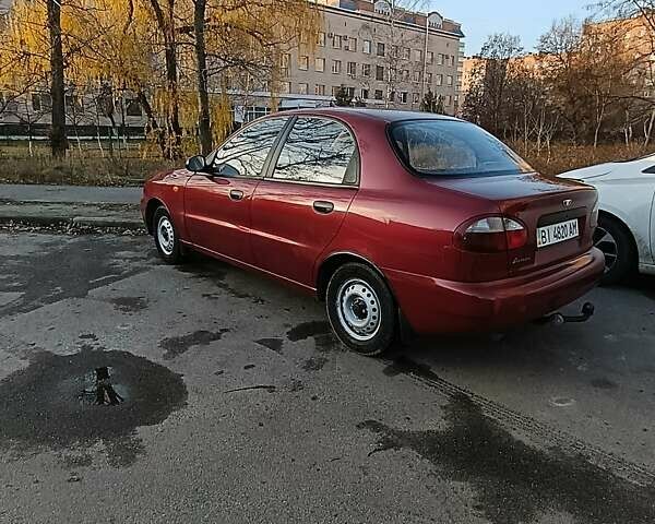Красный Дэу Ланос, объемом двигателя 1.5 л и пробегом 103 тыс. км за 3000 $, фото 1 на Automoto.ua