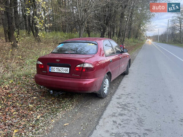 Красный Дэу Ланос, объемом двигателя 1.5 л и пробегом 205 тыс. км за 2200 $, фото 1 на Automoto.ua