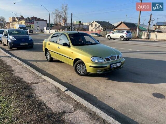 Желтый Дэу Ланос, объемом двигателя 1.5 л и пробегом 244 тыс. км за 2300 $, фото 1 на Automoto.ua