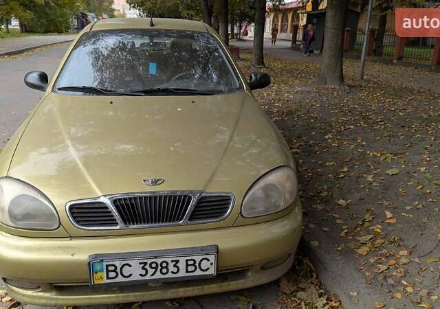 Желтый Дэу Ланос, объемом двигателя 1.5 л и пробегом 122 тыс. км за 2300 $, фото 1 на Automoto.ua