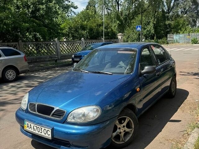 Синий Дэу Ланос, объемом двигателя 1.5 л и пробегом 200 тыс. км за 1500 $, фото 1 на Automoto.ua