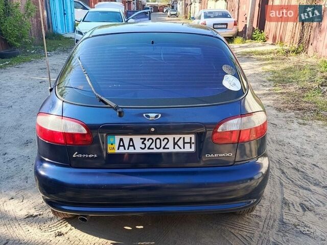 Синий Дэу Ланос, объемом двигателя 1.6 л и пробегом 175 тыс. км за 2100 $, фото 1 на Automoto.ua