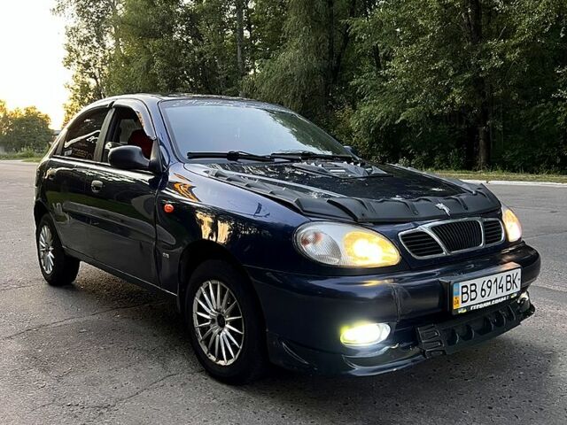 Синий Дэу Ланос, объемом двигателя 1.5 л и пробегом 90 тыс. км за 1600 $, фото 1 на Automoto.ua