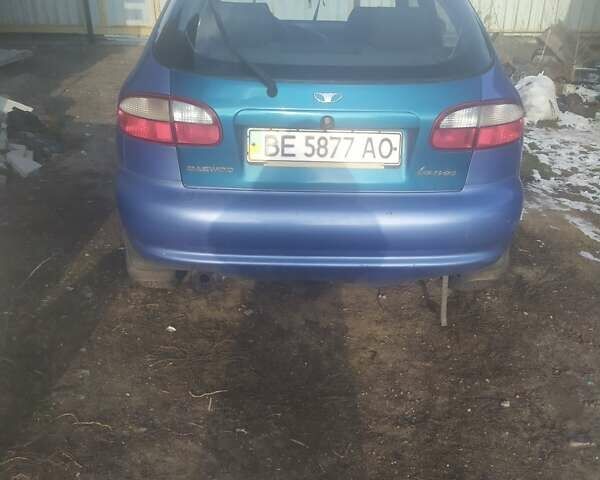 Синий Дэу Ланос, объемом двигателя 1.5 л и пробегом 144 тыс. км за 3100 $, фото 1 на Automoto.ua