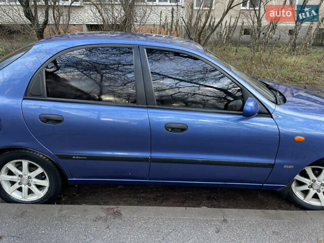 Синий Дэу Ланос, объемом двигателя 1.5 л и пробегом 85 тыс. км за 3700 $, фото 1 на Automoto.ua