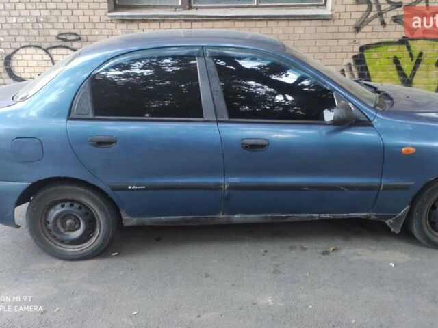 Синий Дэу Ланос, объемом двигателя 1.5 л и пробегом 300 тыс. км за 1200 $, фото 1 на Automoto.ua