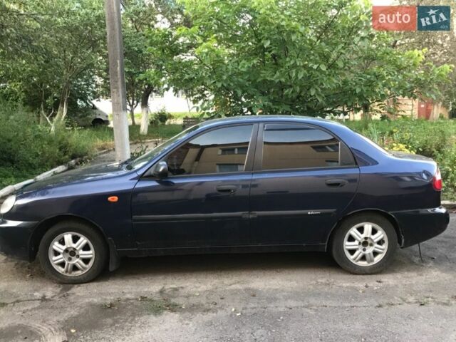 Синий Дэу Ланос, объемом двигателя 1.6 л и пробегом 174 тыс. км за 3500 $, фото 1 на Automoto.ua