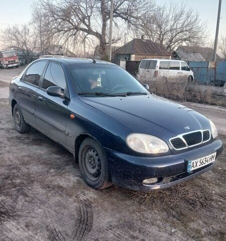 Синий Дэу Ланос, объемом двигателя 1.6 л и пробегом 214 тыс. км за 2900 $, фото 1 на Automoto.ua