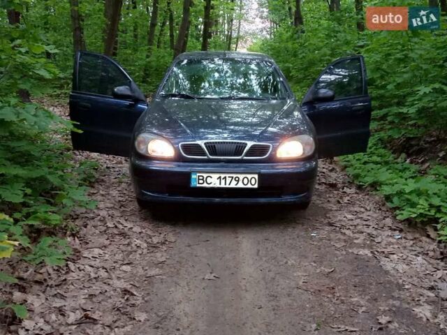 Синий Дэу Ланос, объемом двигателя 1.3 л и пробегом 150 тыс. км за 1650 $, фото 1 на Automoto.ua