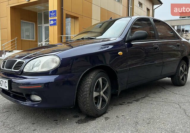 Синий Дэу Ланос, объемом двигателя 1.5 л и пробегом 320 тыс. км за 2500 $, фото 1 на Automoto.ua