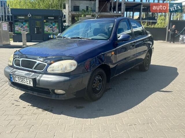Синий Дэу Ланос, объемом двигателя 1.6 л и пробегом 440 тыс. км за 1100 $, фото 1 на Automoto.ua
