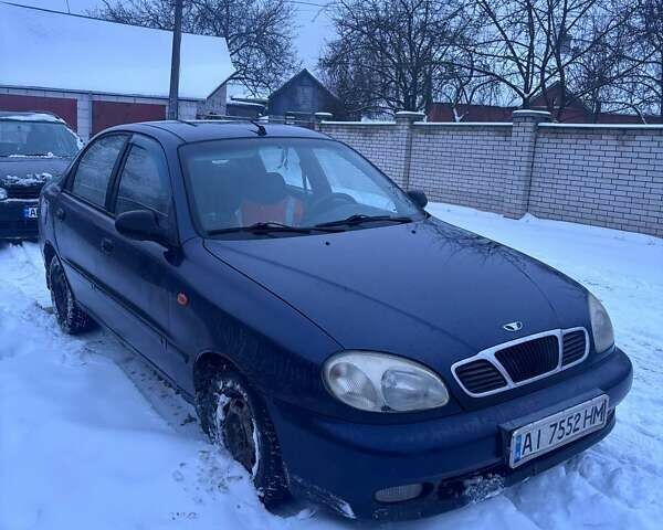 Синий Дэу Ланос, объемом двигателя 1.3 л и пробегом 280 тыс. км за 1500 $, фото 1 на Automoto.ua