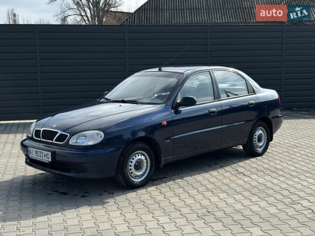 Синий Дэу Ланос, объемом двигателя 1.35 л и пробегом 208 тыс. км за 2199 $, фото 1 на Automoto.ua