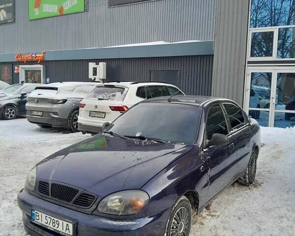 Синий Дэу Ланос, объемом двигателя 1.5 л и пробегом 240 тыс. км за 3000 $, фото 1 на Automoto.ua