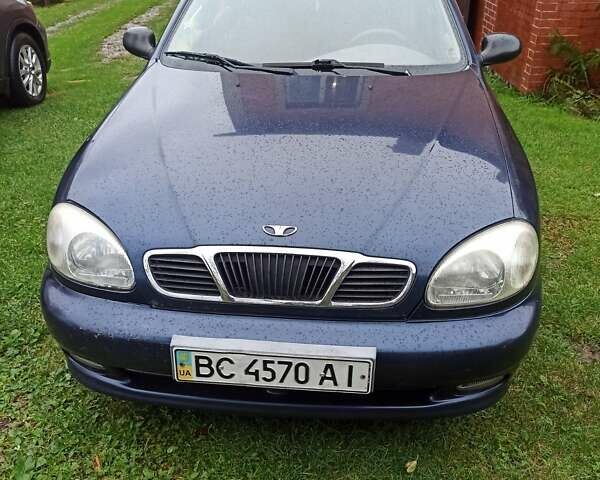 Синий Дэу Ланос, объемом двигателя 1.5 л и пробегом 230 тыс. км за 1600 $, фото 1 на Automoto.ua