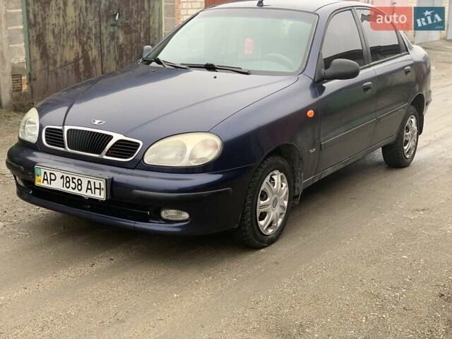 Синий Дэу Ланос, объемом двигателя 1.6 л и пробегом 105 тыс. км за 3000 $, фото 1 на Automoto.ua