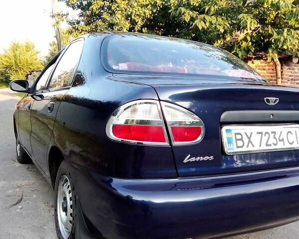 Синий Дэу Ланос, объемом двигателя 1.5 л и пробегом 213 тыс. км за 2900 $, фото 1 на Automoto.ua