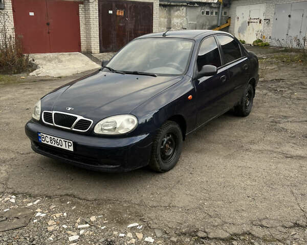 Синий Дэу Ланос, объемом двигателя 1.5 л и пробегом 200 тыс. км за 1250 $, фото 1 на Automoto.ua