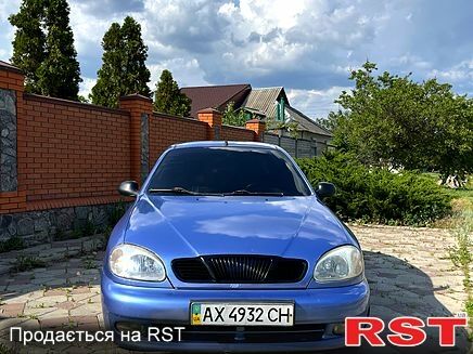 Синий Дэу Ланос, объемом двигателя 1.5 л и пробегом 200 тыс. км за 1350 $, фото 1 на Automoto.ua