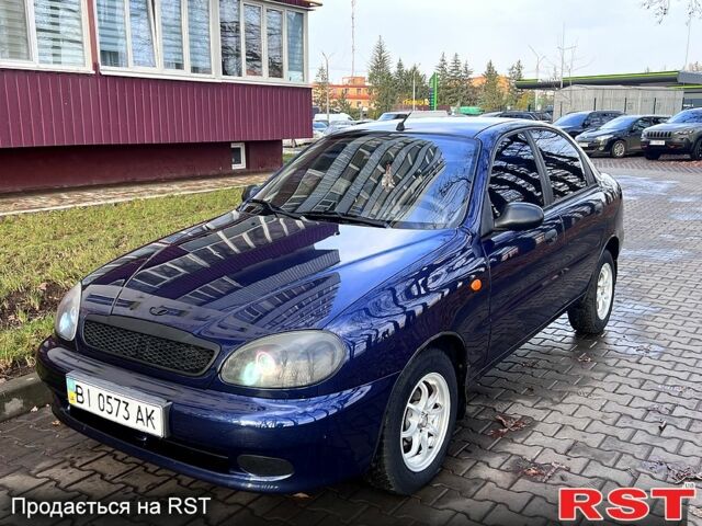 Синий Дэу Ланос, объемом двигателя 1.5 л и пробегом 130 тыс. км за 3300 $, фото 1 на Automoto.ua