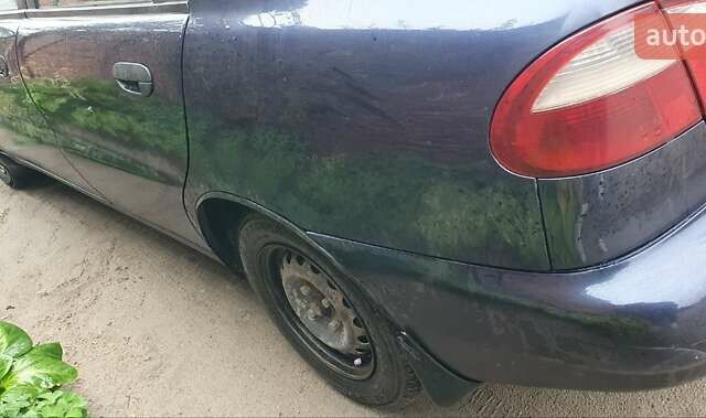 Синий Дэу Ланос, объемом двигателя 1.5 л и пробегом 200 тыс. км за 2100 $, фото 1 на Automoto.ua