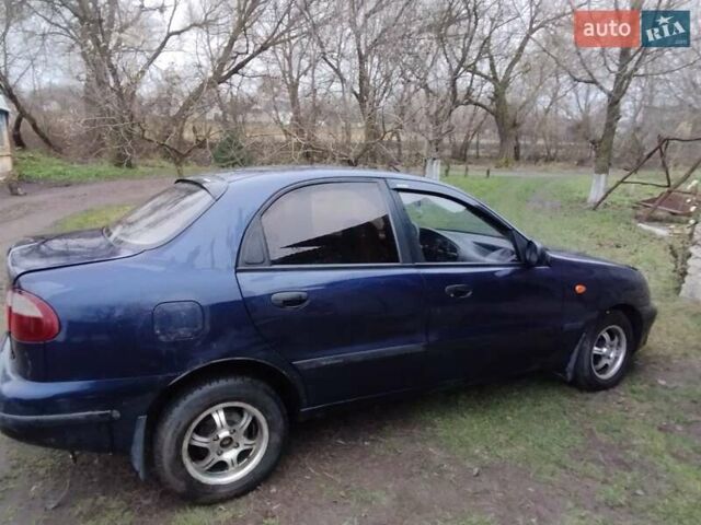 Синий Дэу Ланос, объемом двигателя 1.5 л и пробегом 217 тыс. км за 2200 $, фото 1 на Automoto.ua