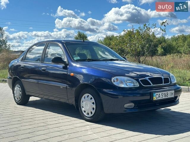 Синий Дэу Ланос, объемом двигателя 1.5 л и пробегом 163 тыс. км за 2500 $, фото 1 на Automoto.ua