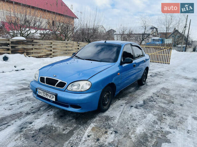 Синий Дэу Ланос, объемом двигателя 1.39 л и пробегом 423 тыс. км за 900 $, фото 1 на Automoto.ua