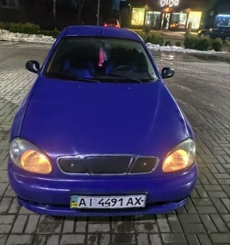 Синий Дэу Ланос, объемом двигателя 1.5 л и пробегом 150 тыс. км за 1200 $, фото 1 на Automoto.ua