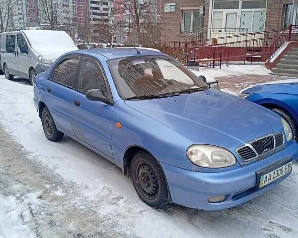 Синий Дэу Ланос, объемом двигателя 1.5 л и пробегом 122 тыс. км за 2500 $, фото 1 на Automoto.ua